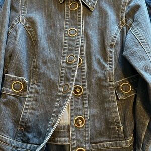 L.A.M.B. Denim Jacket with Gold Accents